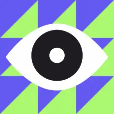 grafika zielono-niebieska z okiem